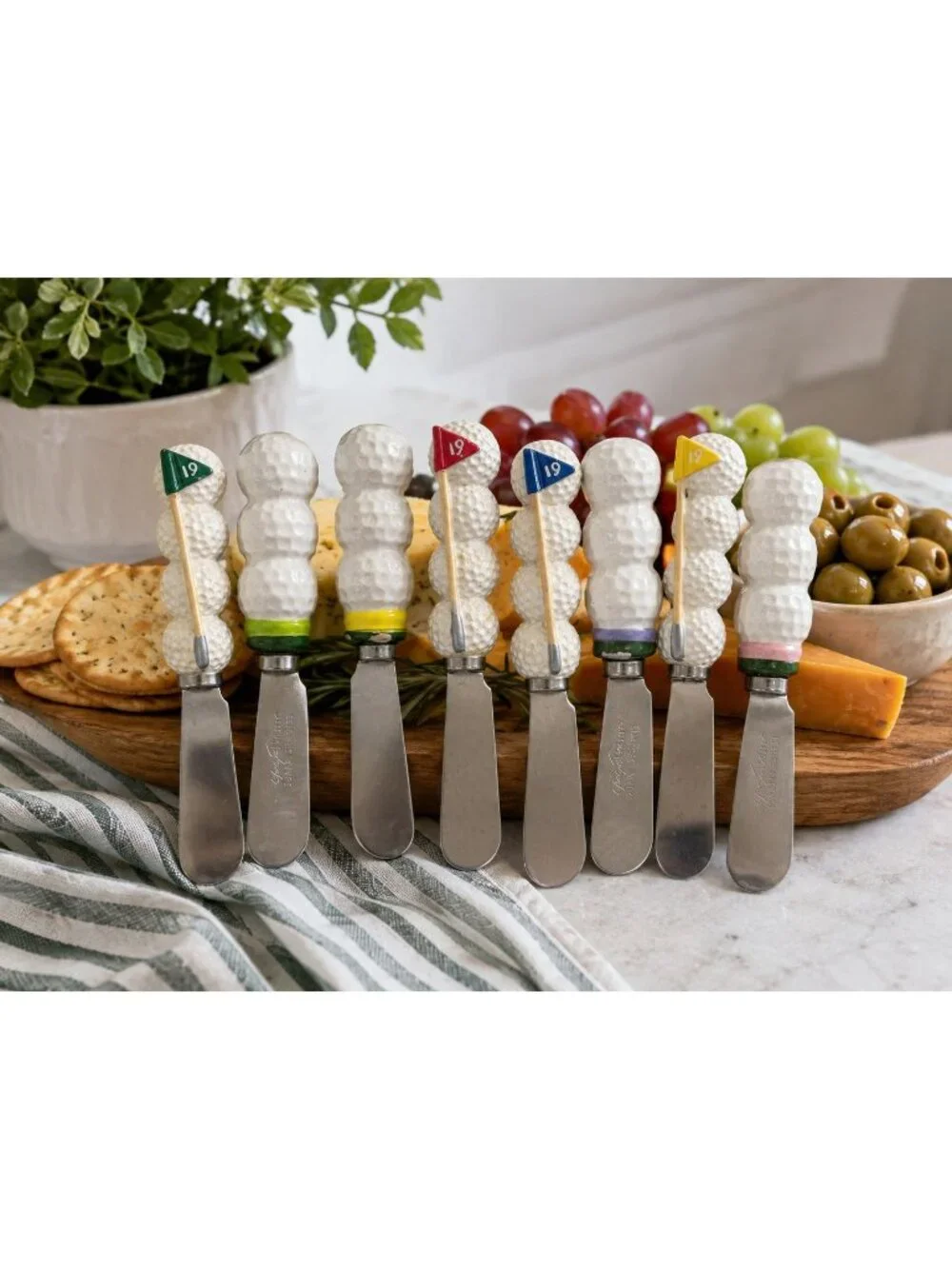 Living Home & Unbranded Golf Ball 19th Hole Spreader Knives Set of 8